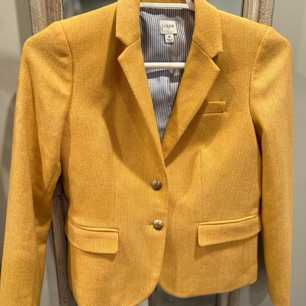 J Crew Women’s Yellow Wool Blazer